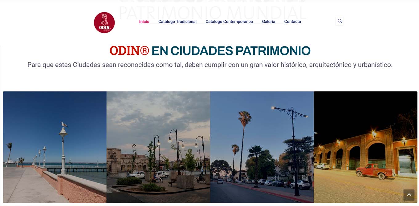 Catálogo en página web