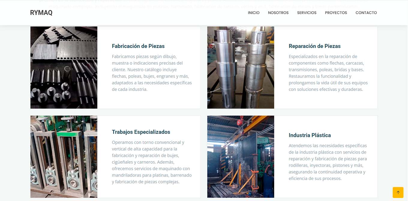 página web para servicios